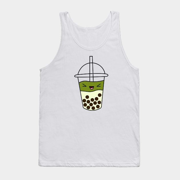 happy matcha boba cute Tank Top by Doodle Workshop